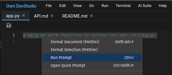 Inline Prompt